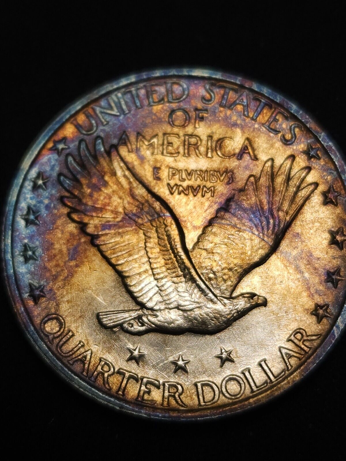 1923 Standing Liberty Bu Gem Monster Toned