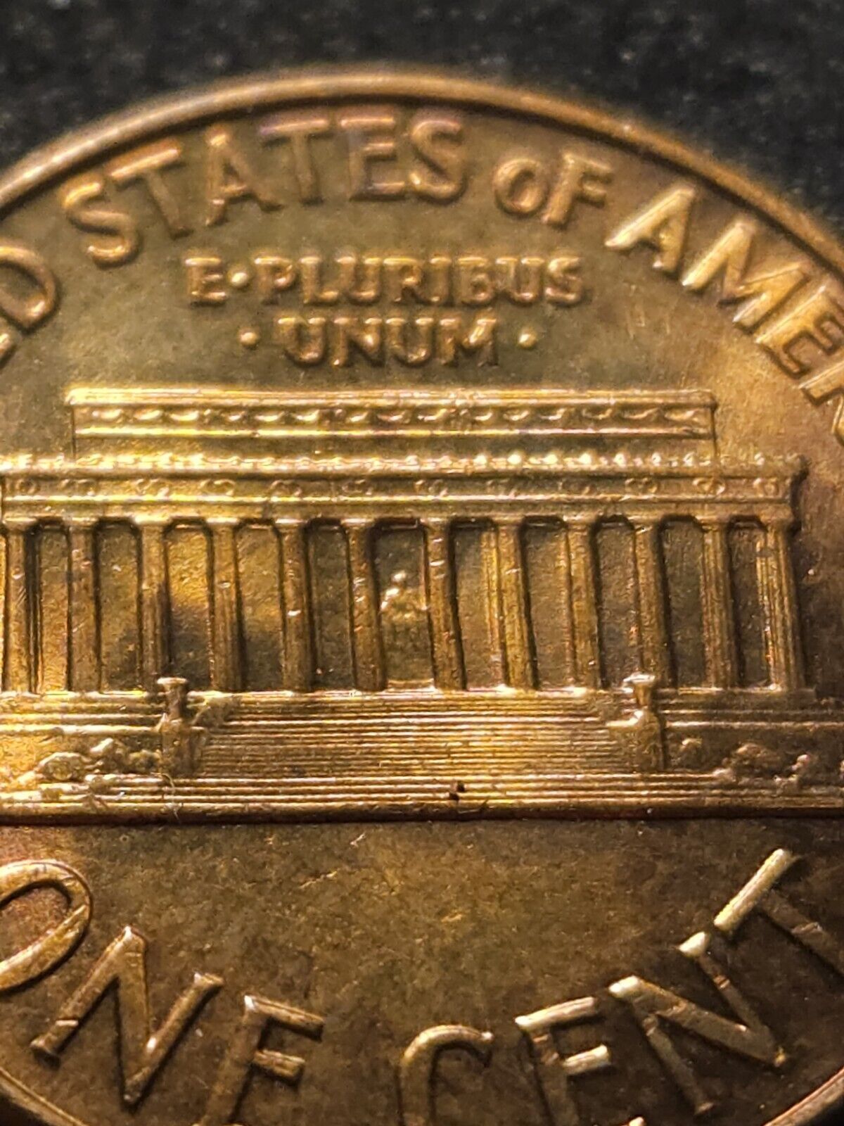 1959 Lincoln Memorial Cen Bu Rainbow Toned