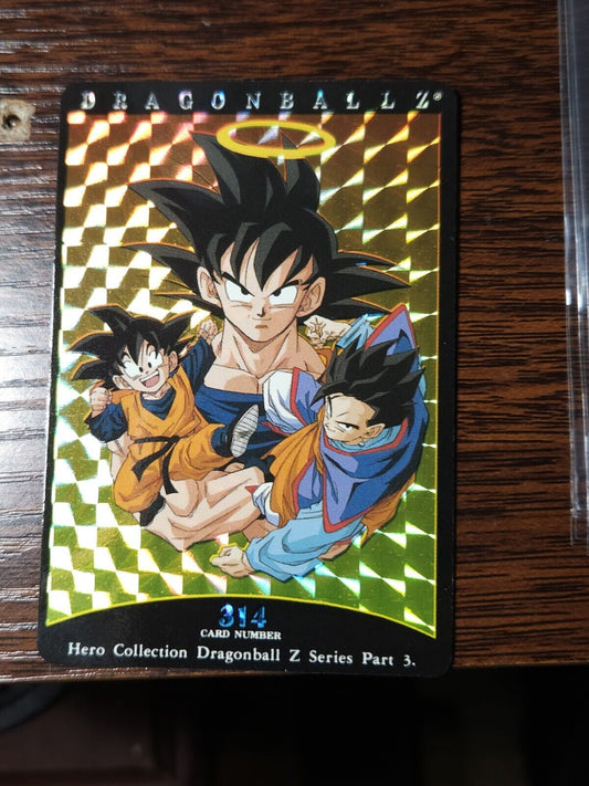 Dragon Ball Z Hero Collection Series 3 1995 Artbox Prism Holo 314 Goku Gohan Got Errors & Oddities