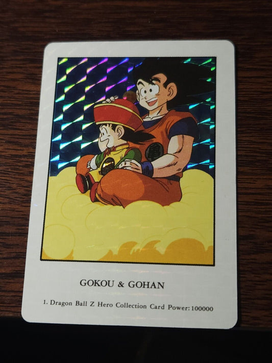 Dragon Ball Z TCG Goku & Gohan Hero Collection Card 1 Card Power 100000 Errors & Oddities