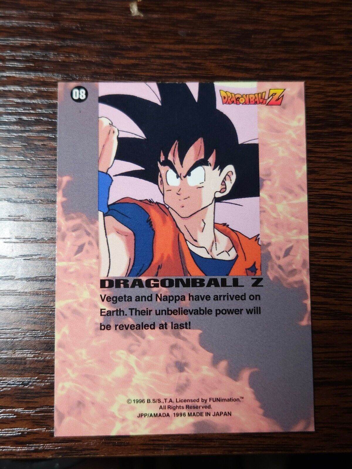 1996 Dragon Ball Z Artbox Series 1 Prism Holofoil #8 Card Errors & Oddities