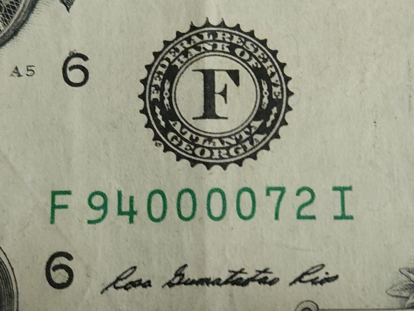 fancy serial number 1 dollar bill quad 0000 Errors & Oddities