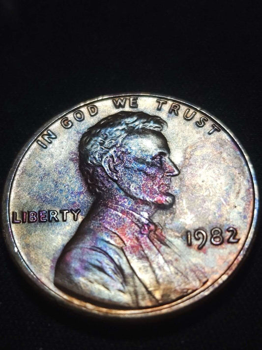 1982 Large Date  Zinc Lincoln Memorial Cent Toned