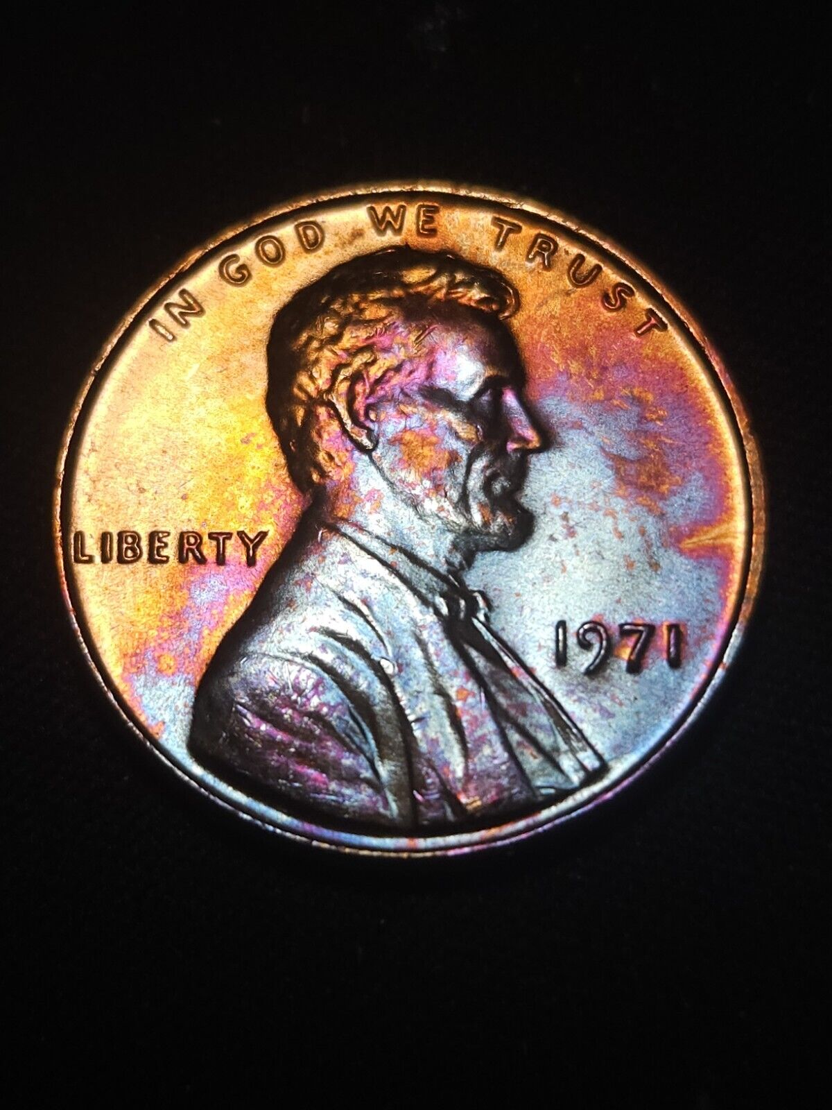 1971 Lincoln Memorial Bu Rainbow Toned