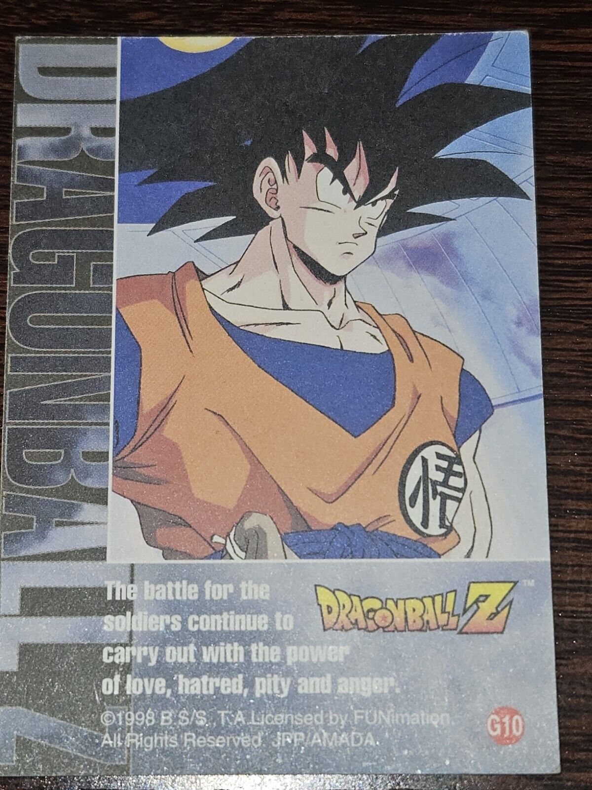 1998 Dragon Ball Z Porunga Gold Foil Card G10 Funimation - ErrorsandOddities33