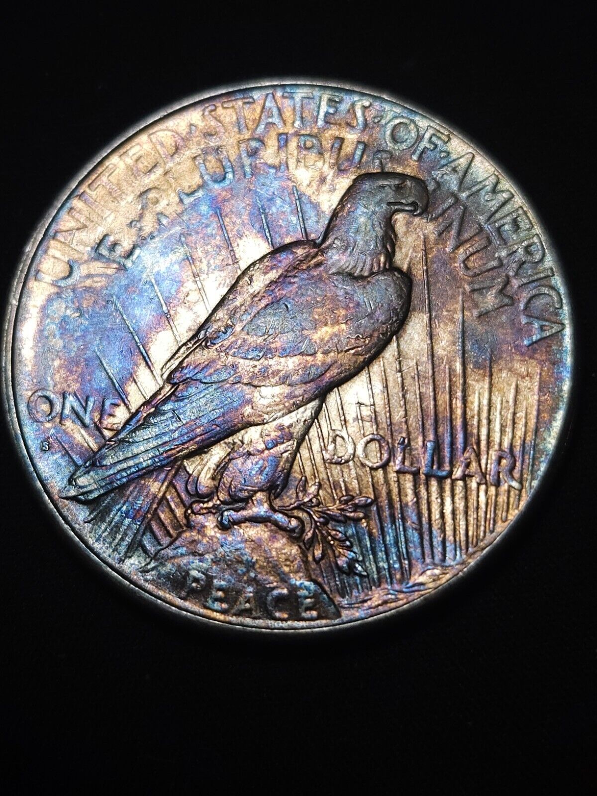 1926 S Peace Dollar Monster Toned