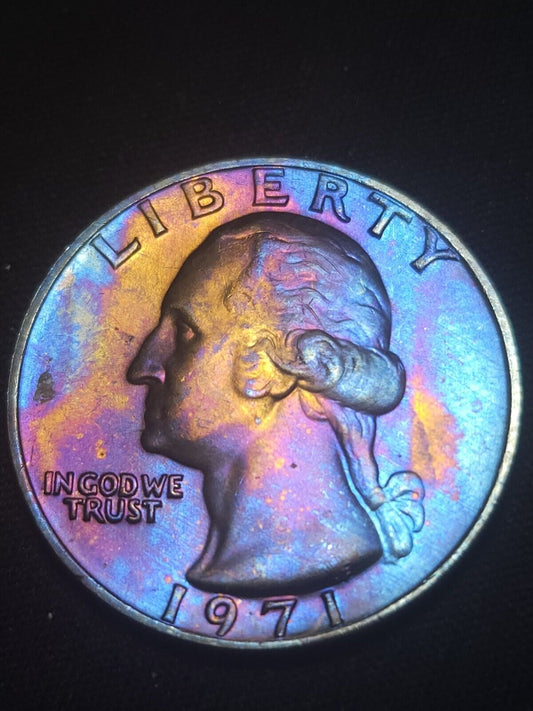 1971 Washington Bu Rainbow Toned