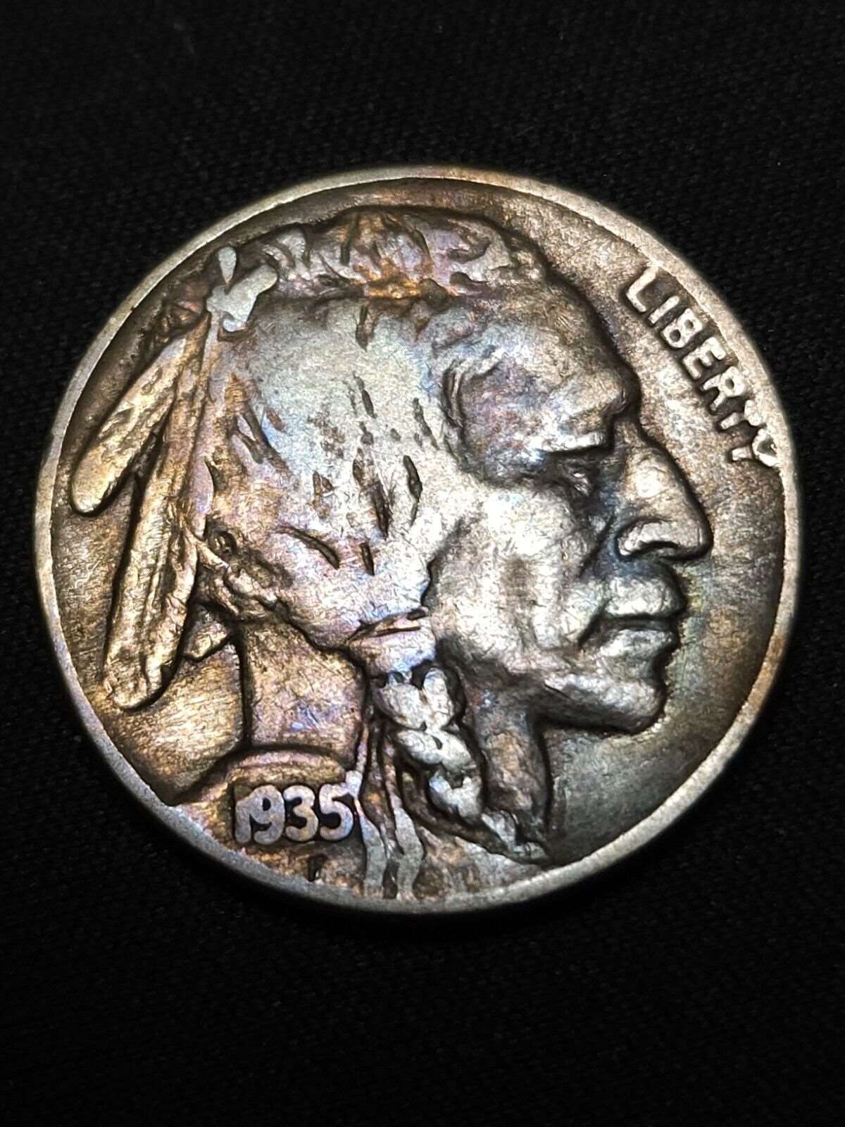 1935 Buffalo Nickel Toned