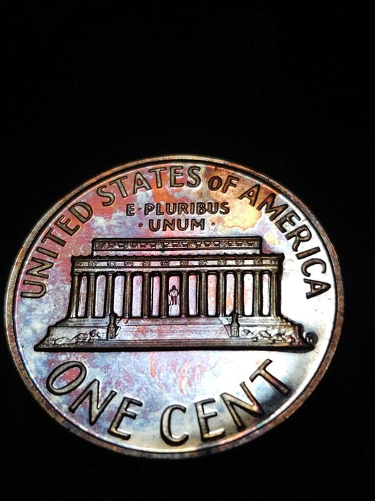 1968-S Rainbow Tone Lincoln Memorial Cent