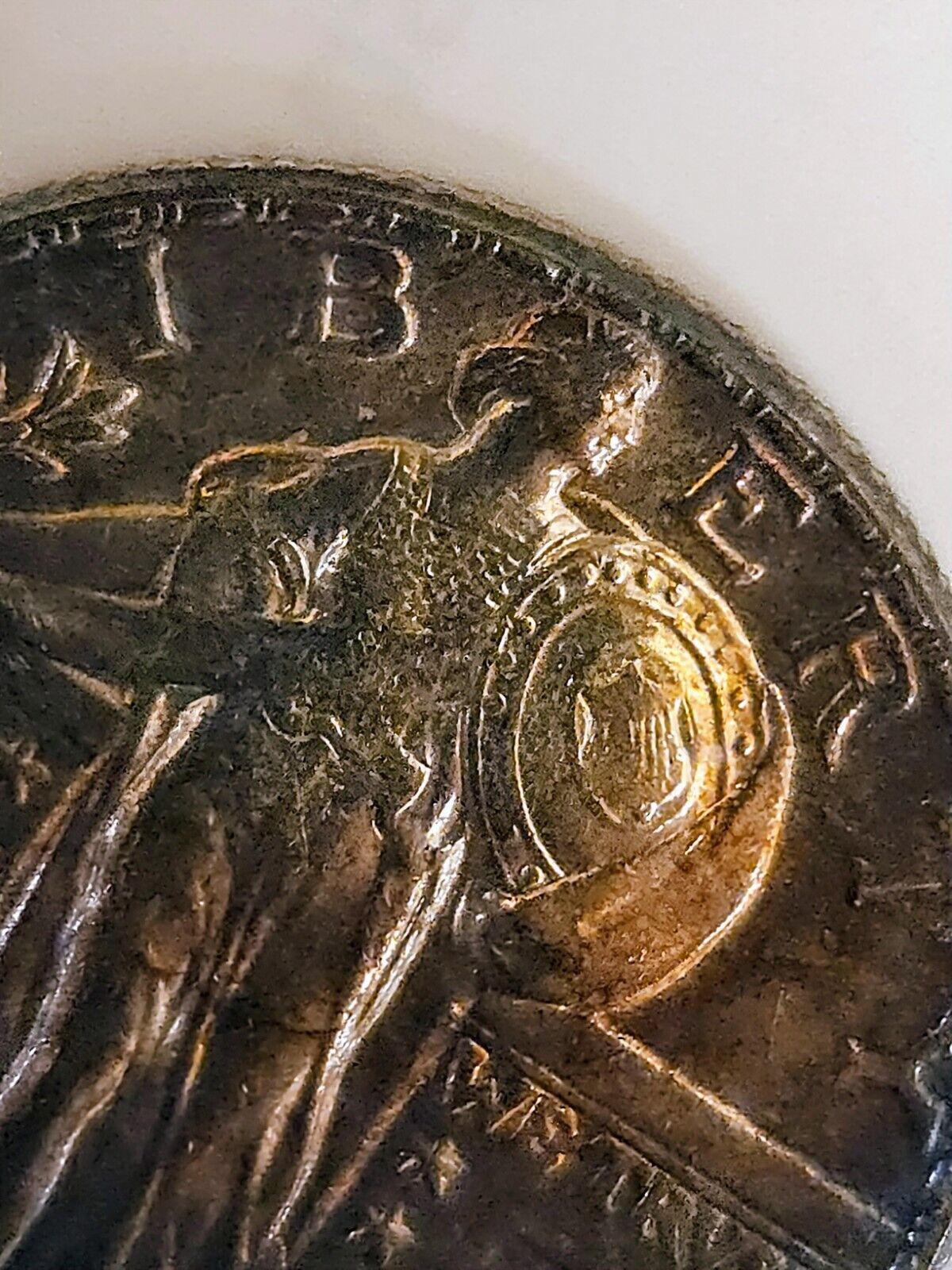 1930 Standing Liberty Quarte Au Monster Toned