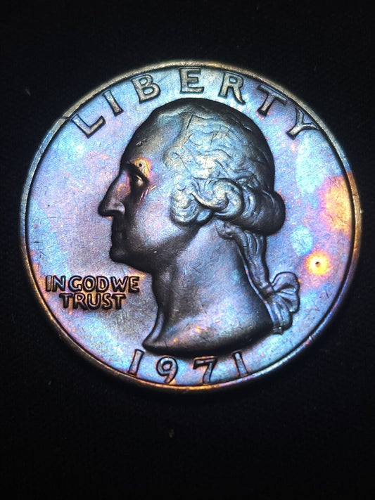 1971 Washington Bu Rainbow Toned