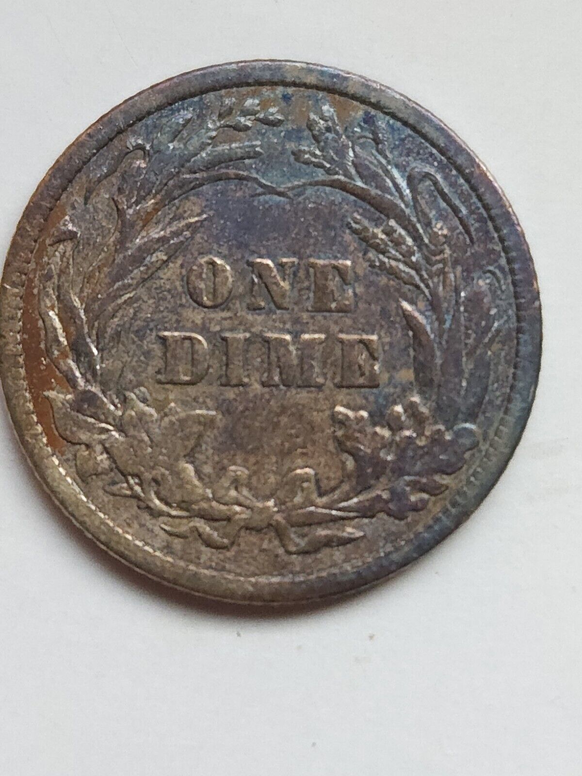 1906 Barber Dime Monster Toned