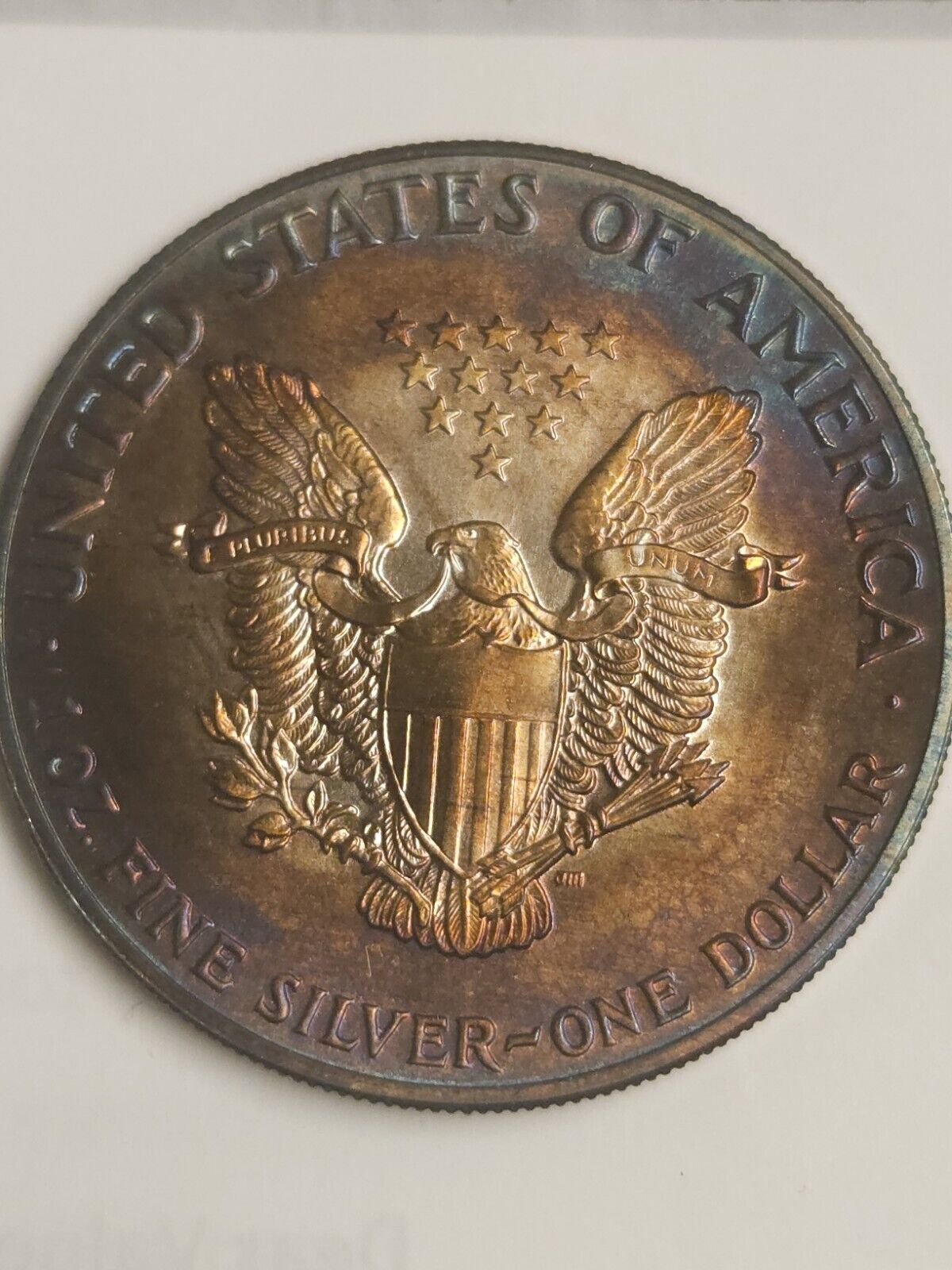 1986 American Silver Eagle Bu Monster Toned