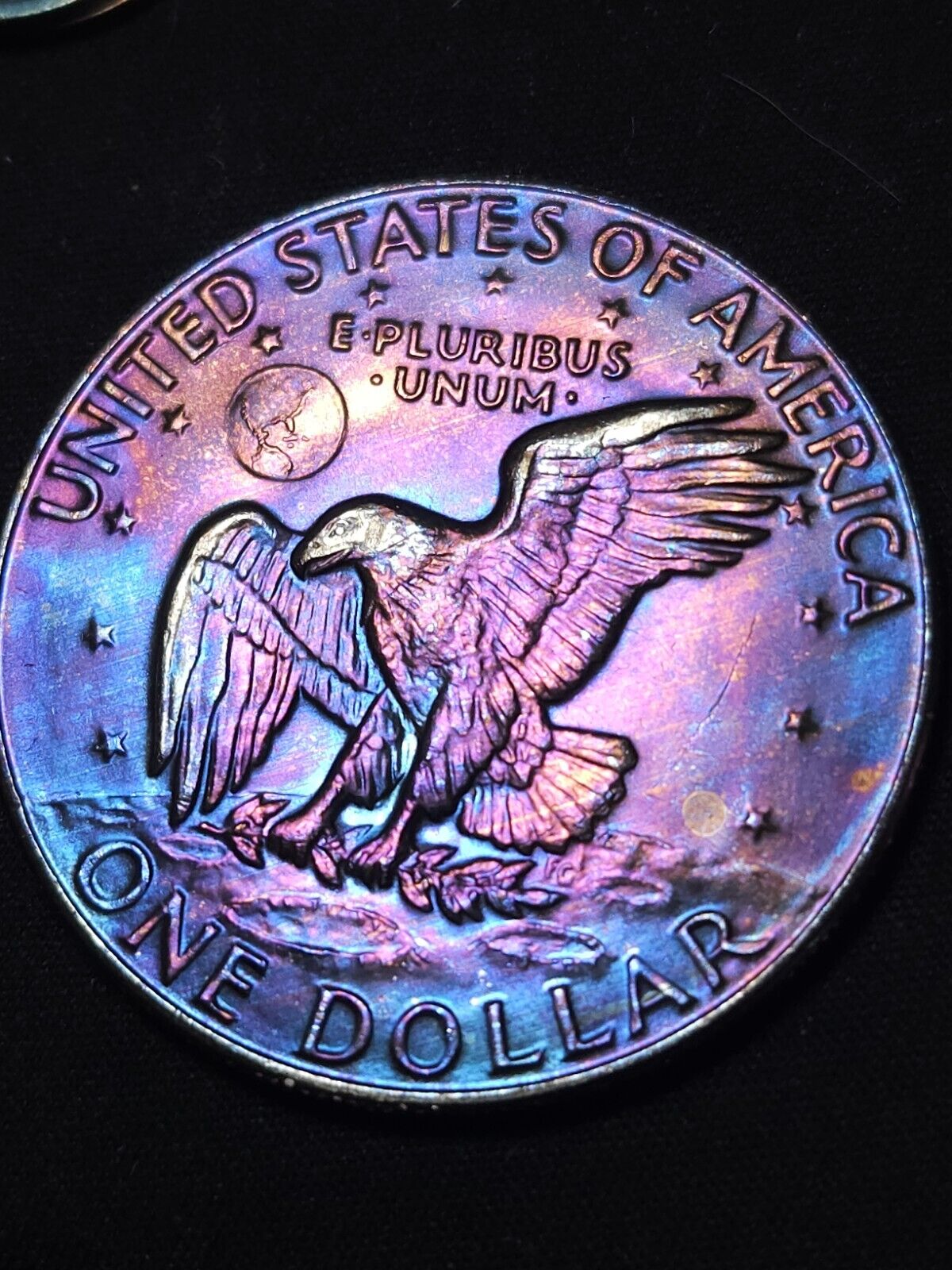 1978 D Eisenhower Dollar Bu Rainbow Toned