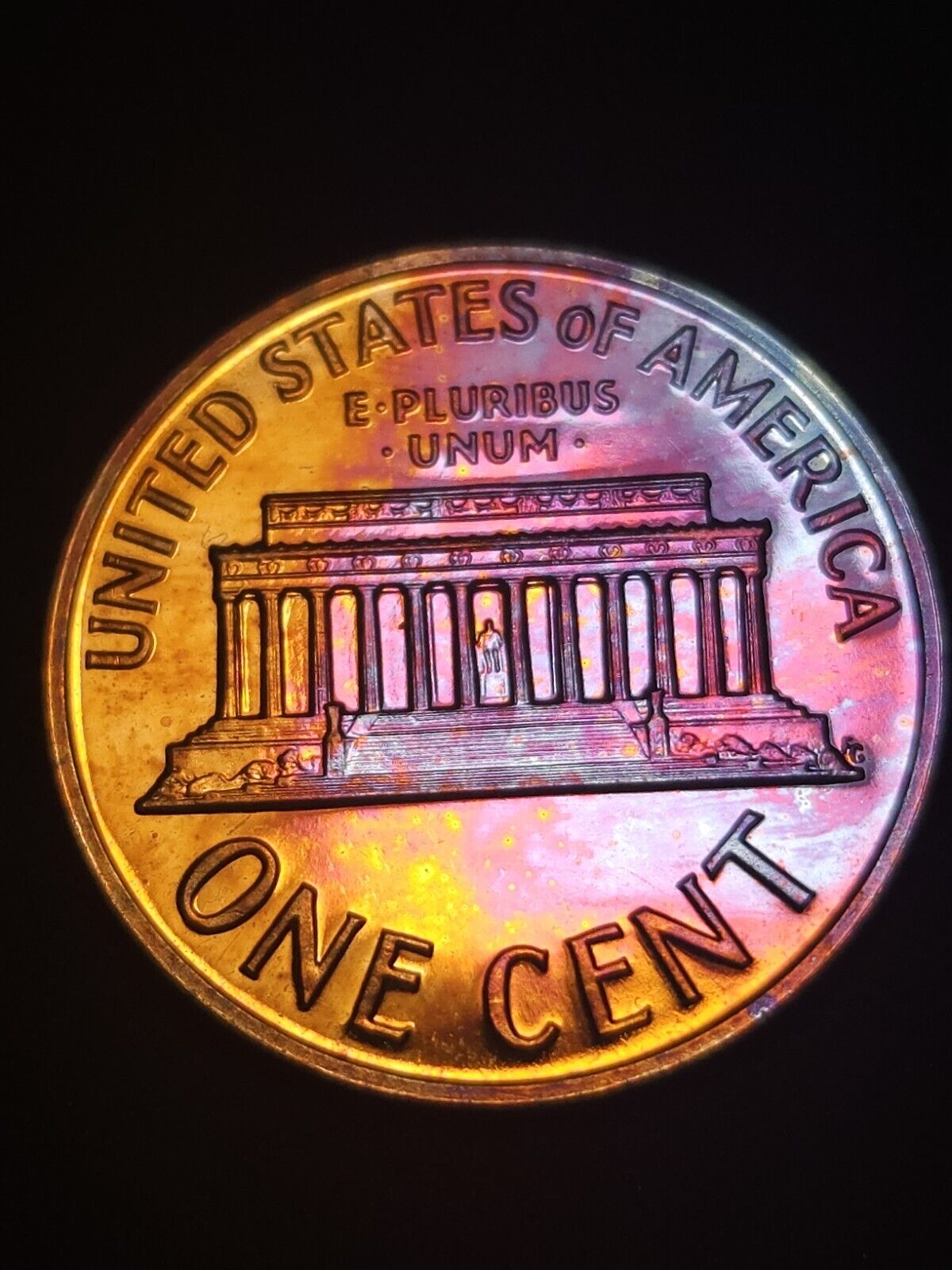 1962 Lincoln Memorial Cen Proof Rainbow Toned