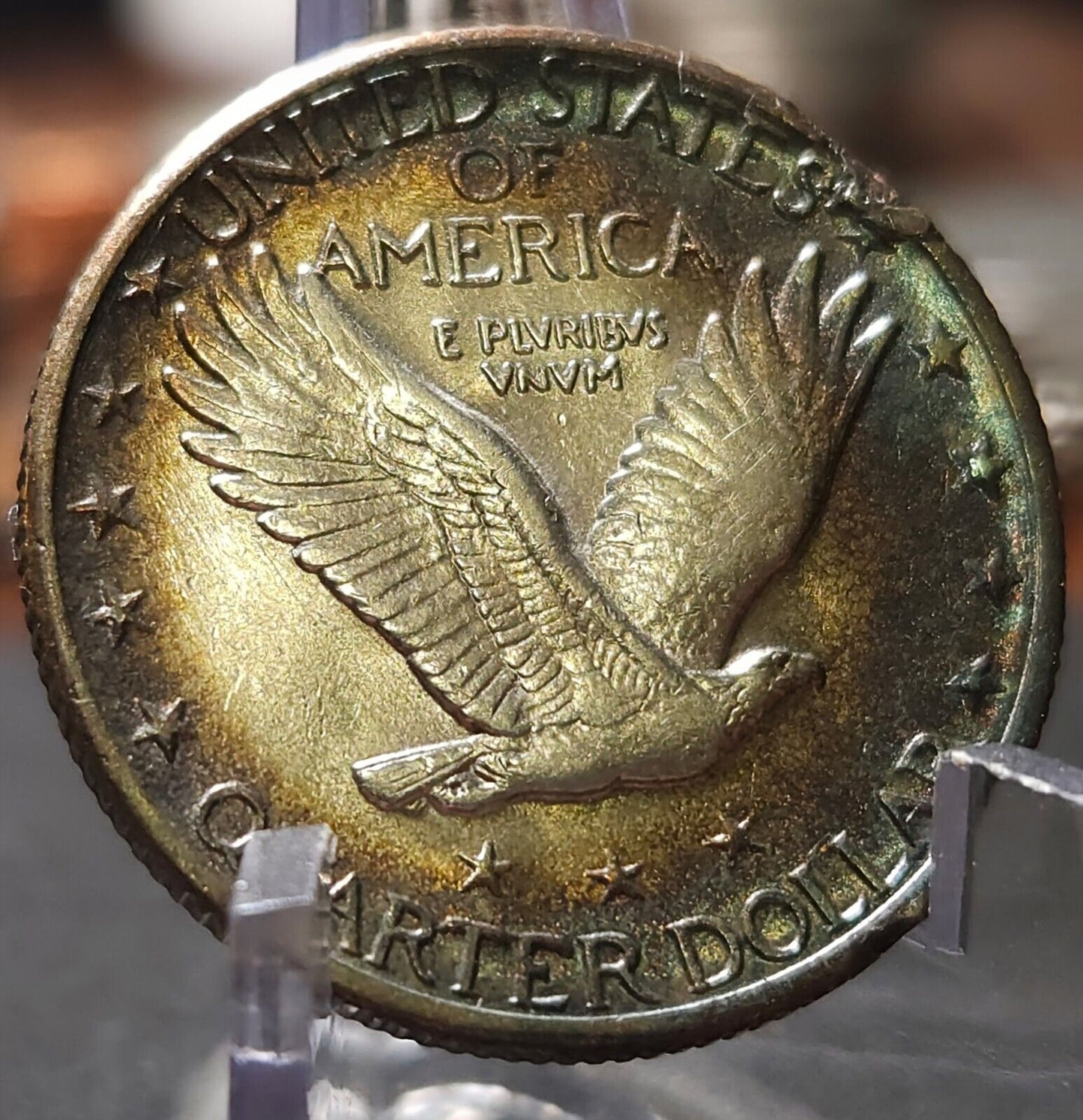 1930 Standing Liberty Quarte Monster Toned