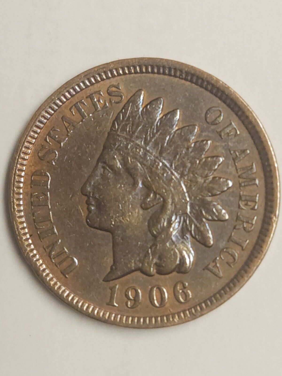 1906 Indian Head 1c Toned