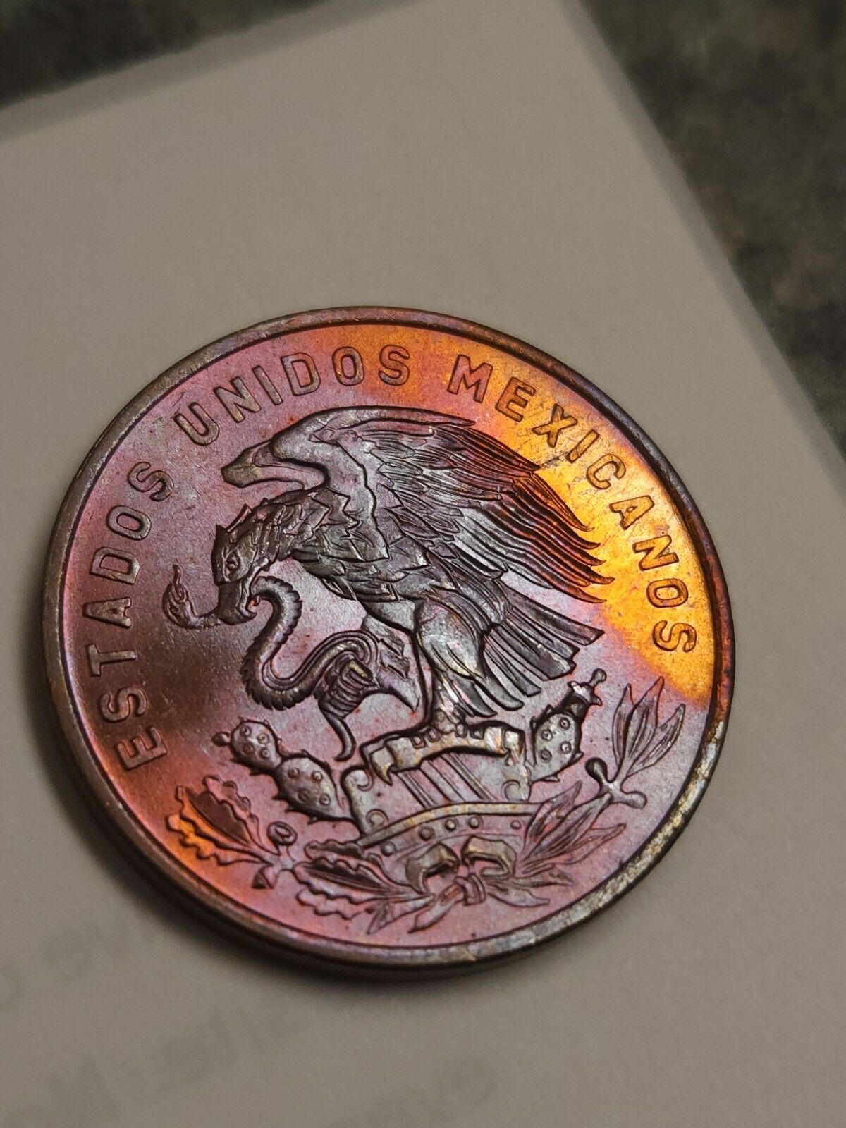 1960 Mexico 20 Centavos Bu Gem Rainbow Toned