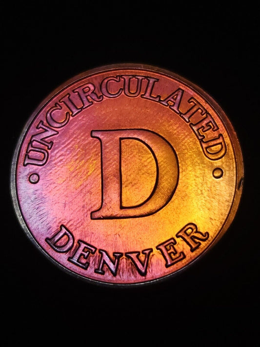 Denver Mint Set Token Rainbow Toned - ErrorsandOddities33