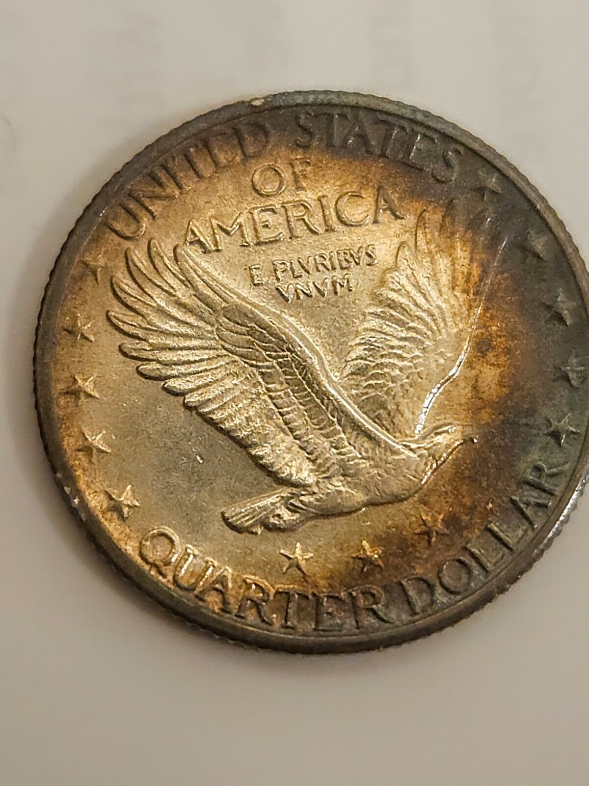 1926 Standing Liberty Quarte Bu Monster Toned