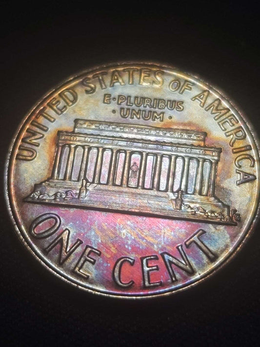 1990 Bu Gem Toned Lincoln Memorial Cent