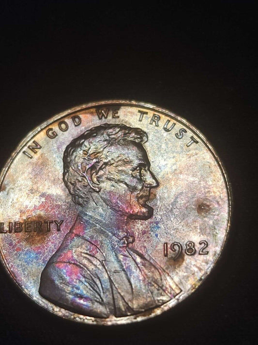 1982 Small Date Zinc Lincoln Memorial Cent Toned