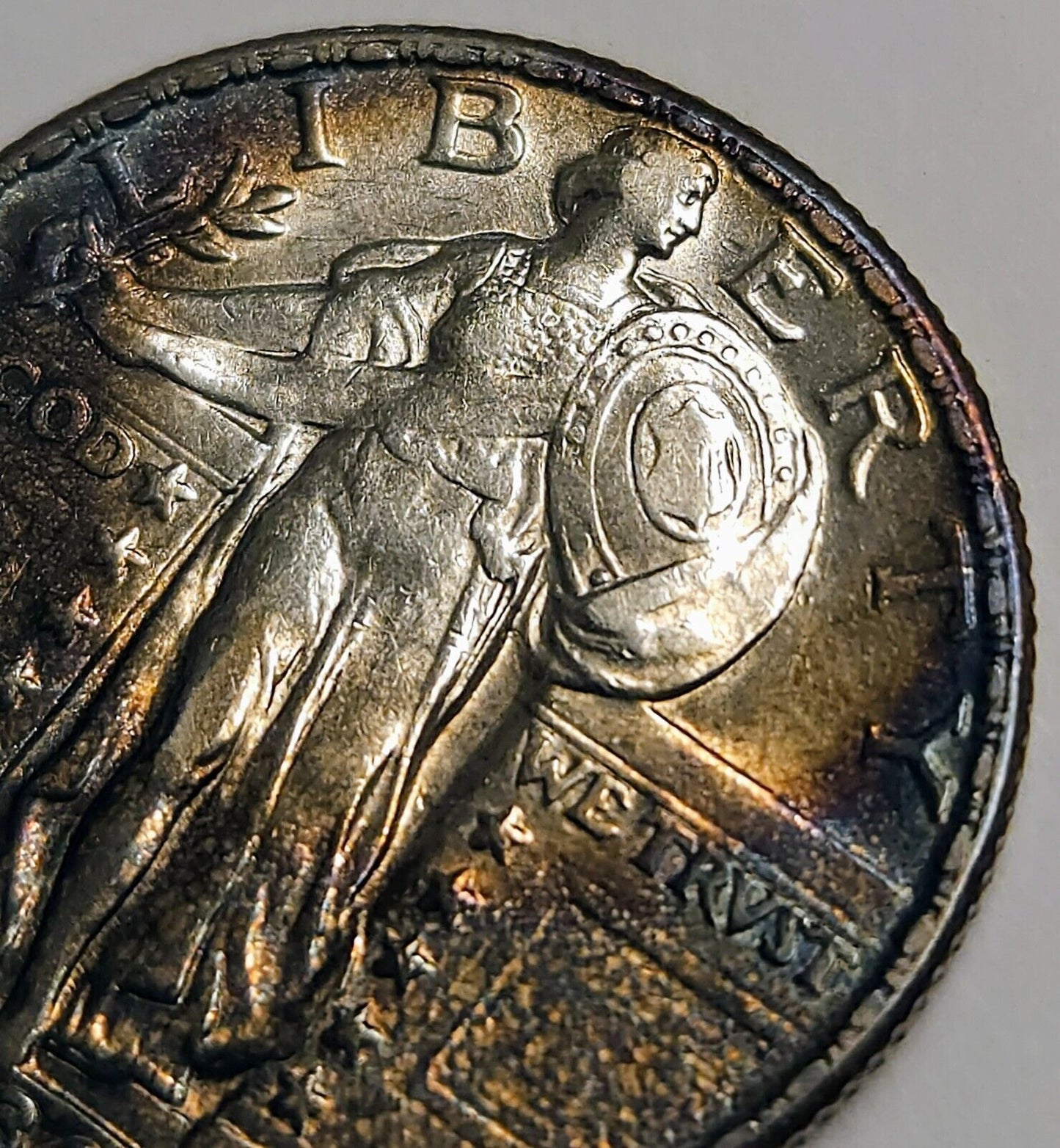 1930 Standing Liberty Quarte Monster Toned