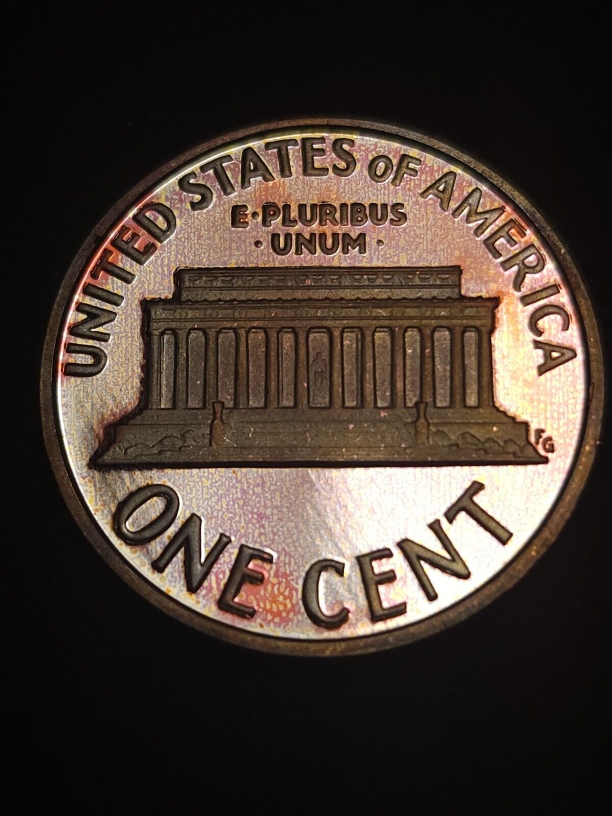 2007 S Proof Lincoln Memorial Cen Bu Toned