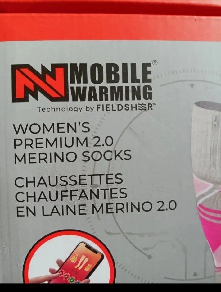 Fieldsheer Mobile warming Premium 2.0 Merino Heated 3.7V Pink Socks Women's L Fieldsheer