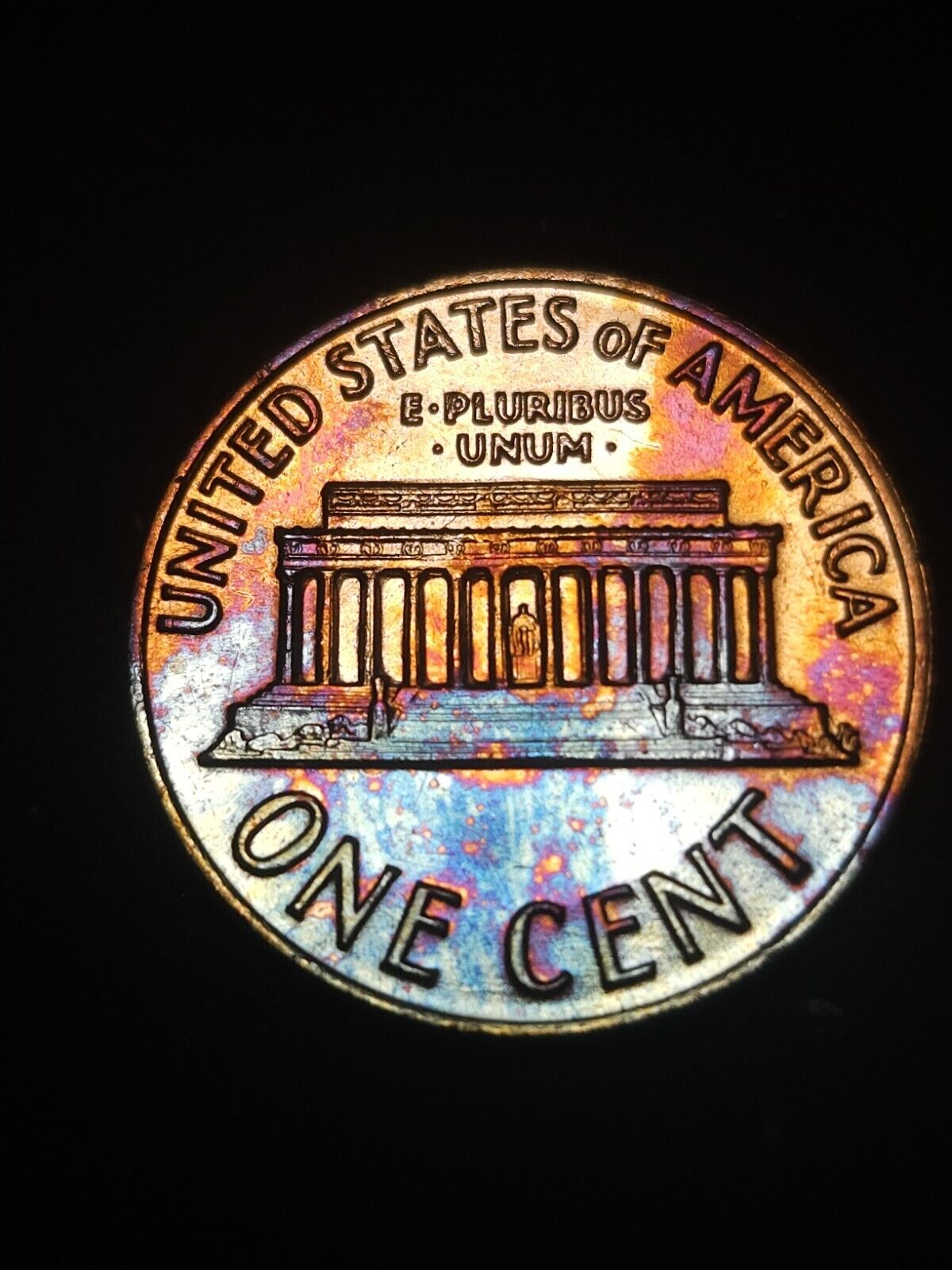 1971 S Lincoln Memorial Bu Rainbow Toned