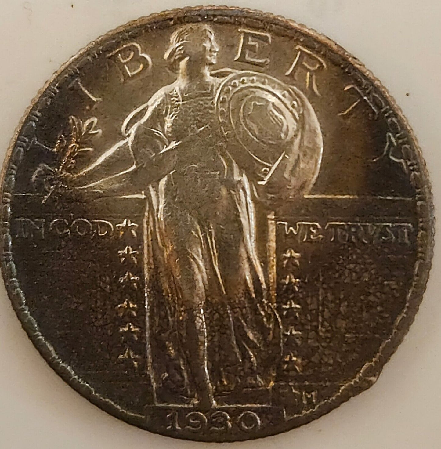 1930 Standing Liberty Quarte Monster Toned