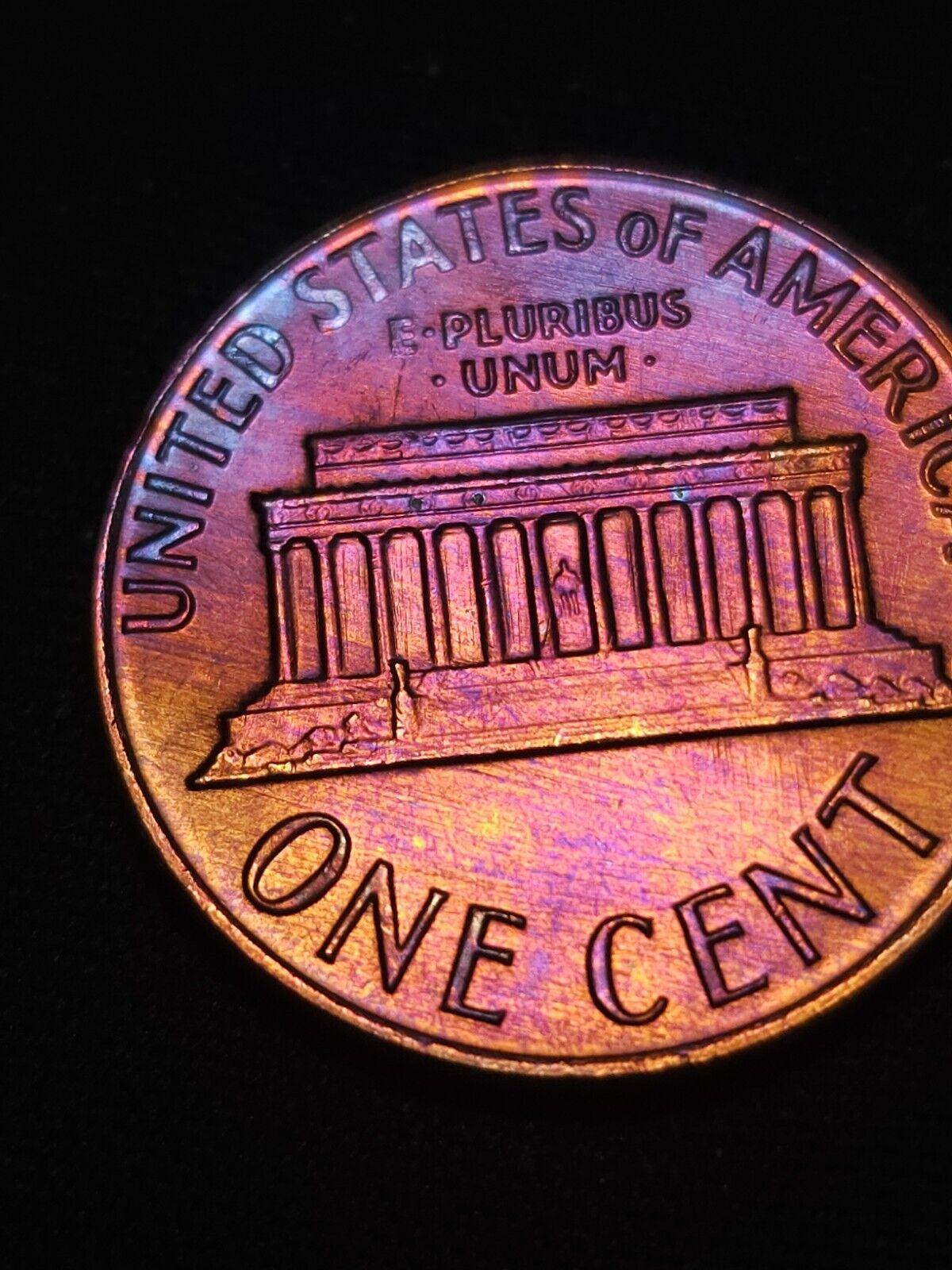 1976 Lincoln Memorial Bu Rainbow Toned