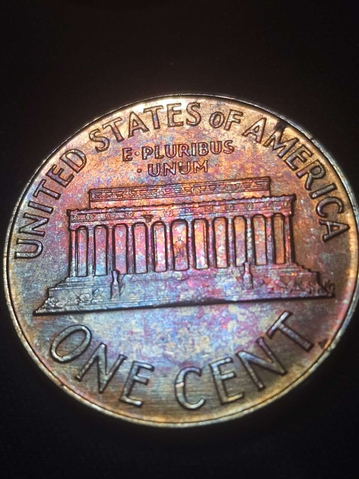 1961 Rainbow Tone Lincoln Memorial Cent