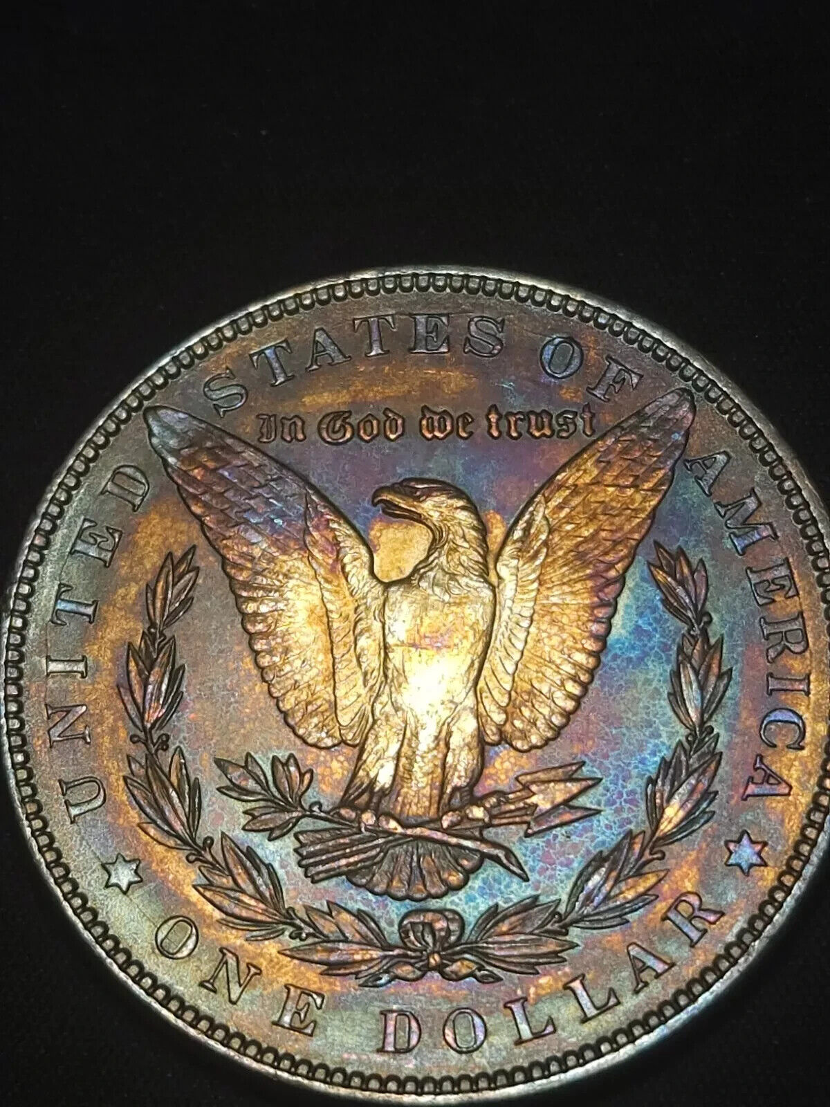 1887 Morgan Dollar Bu Monster Toned
