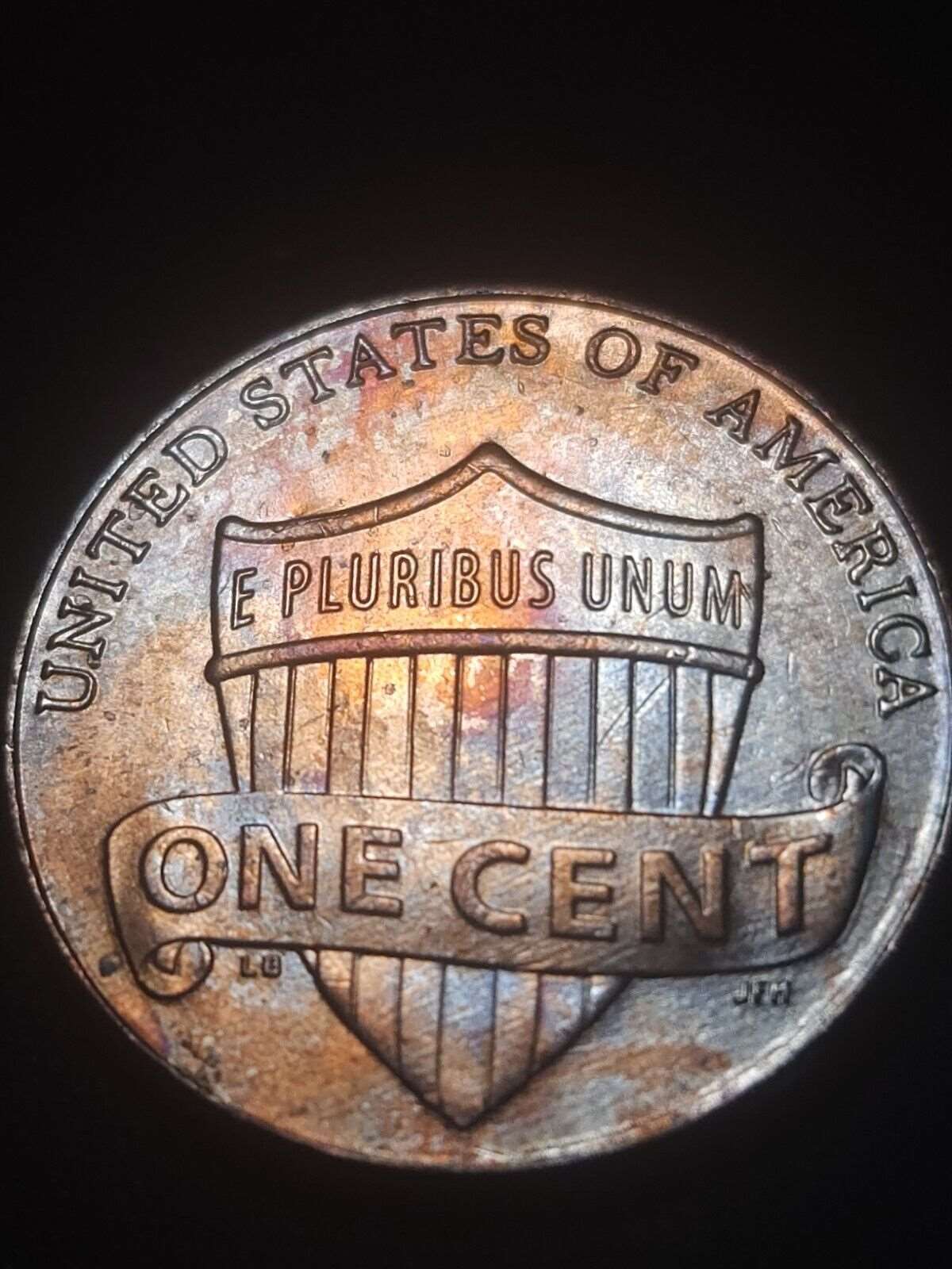 2015 Toned Lincoln Shield Cent