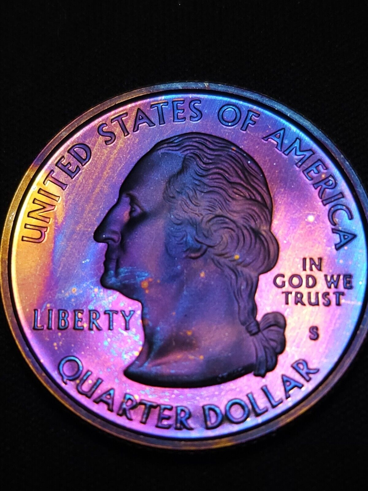 2005 S Proof Minnesota State Quarte Bu Rainbow Toned