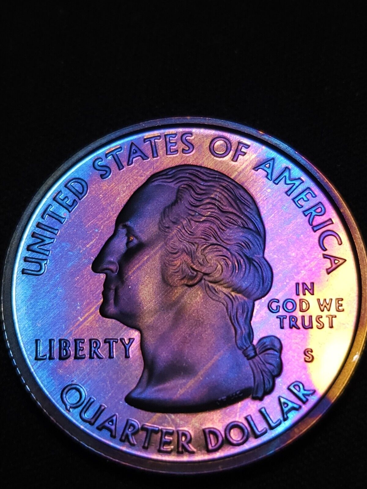 2005 S California Proof Quarte Bu Rainbow Toned