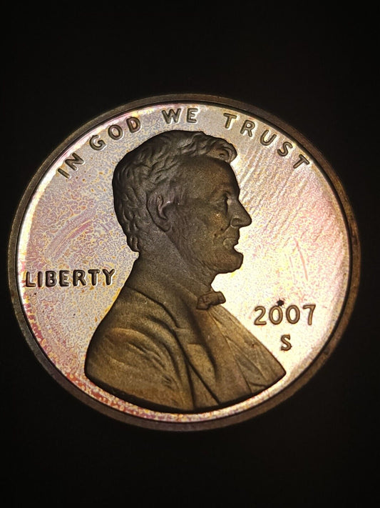 2007 S Proof Lincoln Memorial Cen Bu Toned