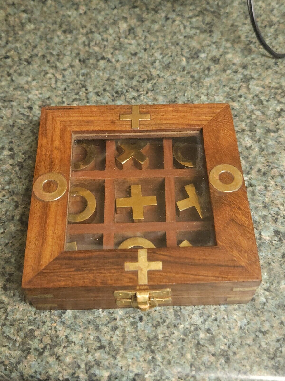 Rosewood Handmade Tic Tac Toe Game for Kids Adults Portable Wooden Games Toys