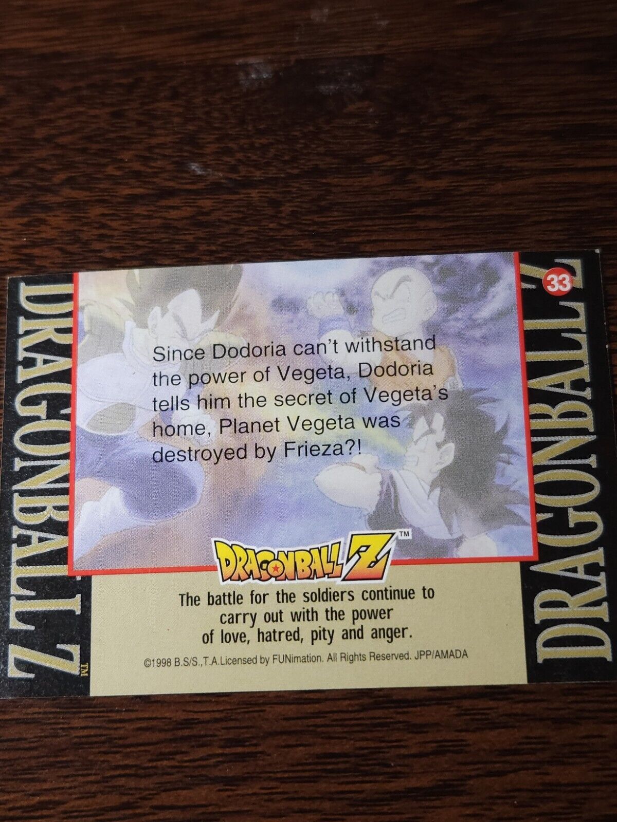 Vegeta & Dodoria Dragon Ball Z Card #33 AMADA 2003 Akira Toriyama JP Anime 57 Errors & Oddities