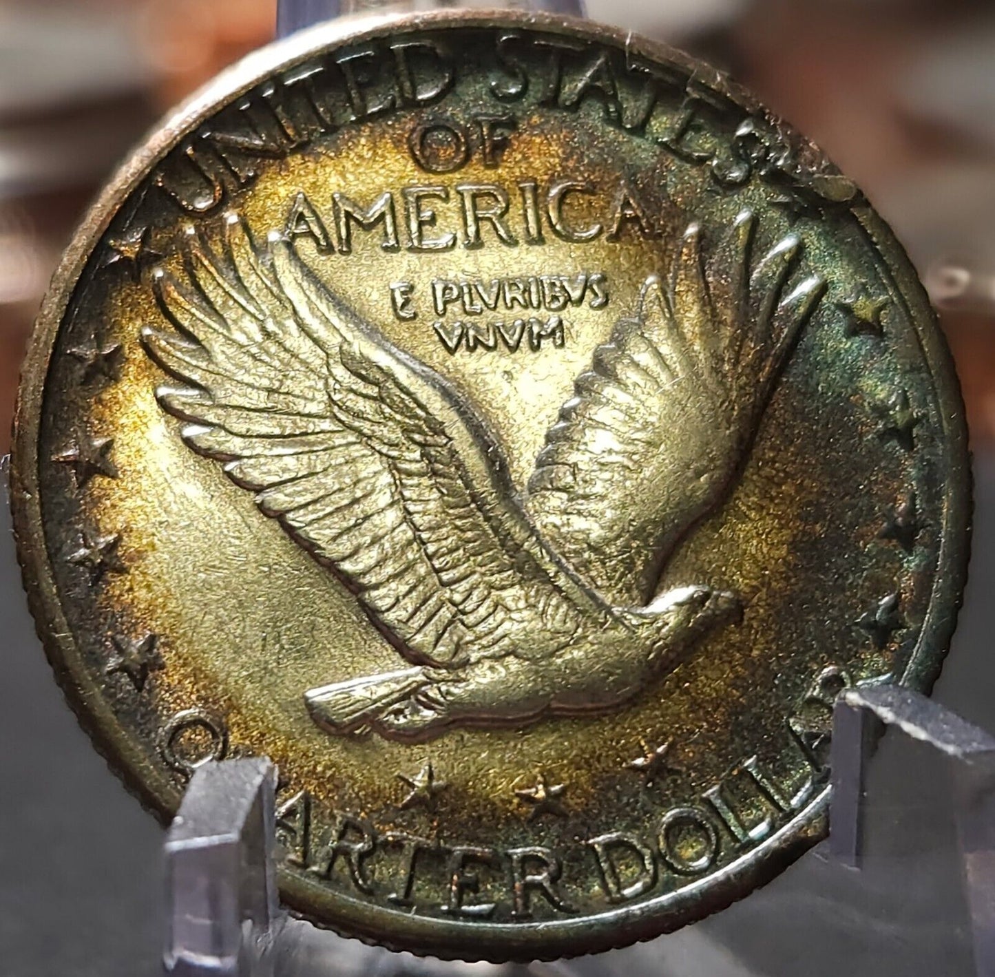 1930 Standing Liberty Quarte Monster Toned