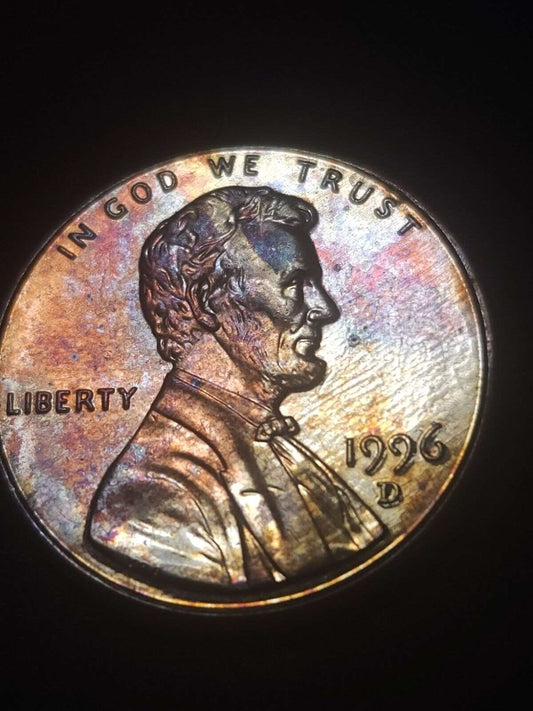 1996 D Lincoln Memorial Cent Toned