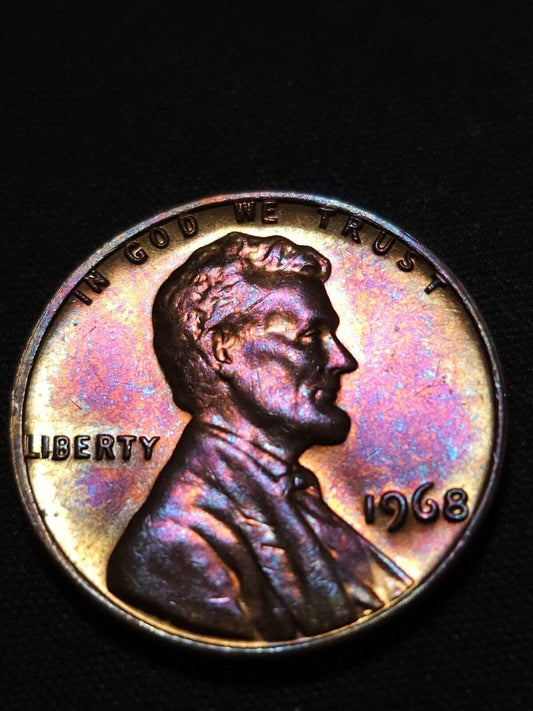1968 Sms Lincoln Memorial Cent Toned
