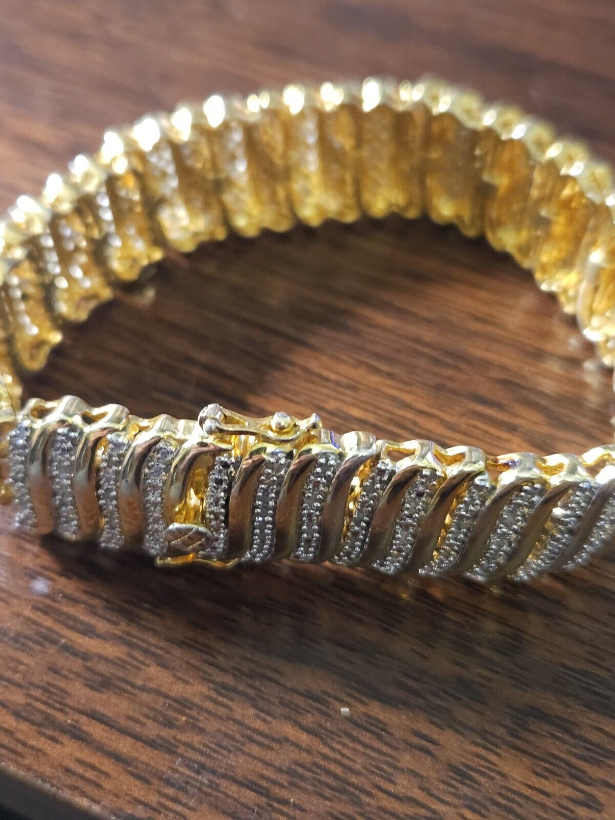 18K Gold Plated 1ct Diamond Tennis Bracelet. G62
