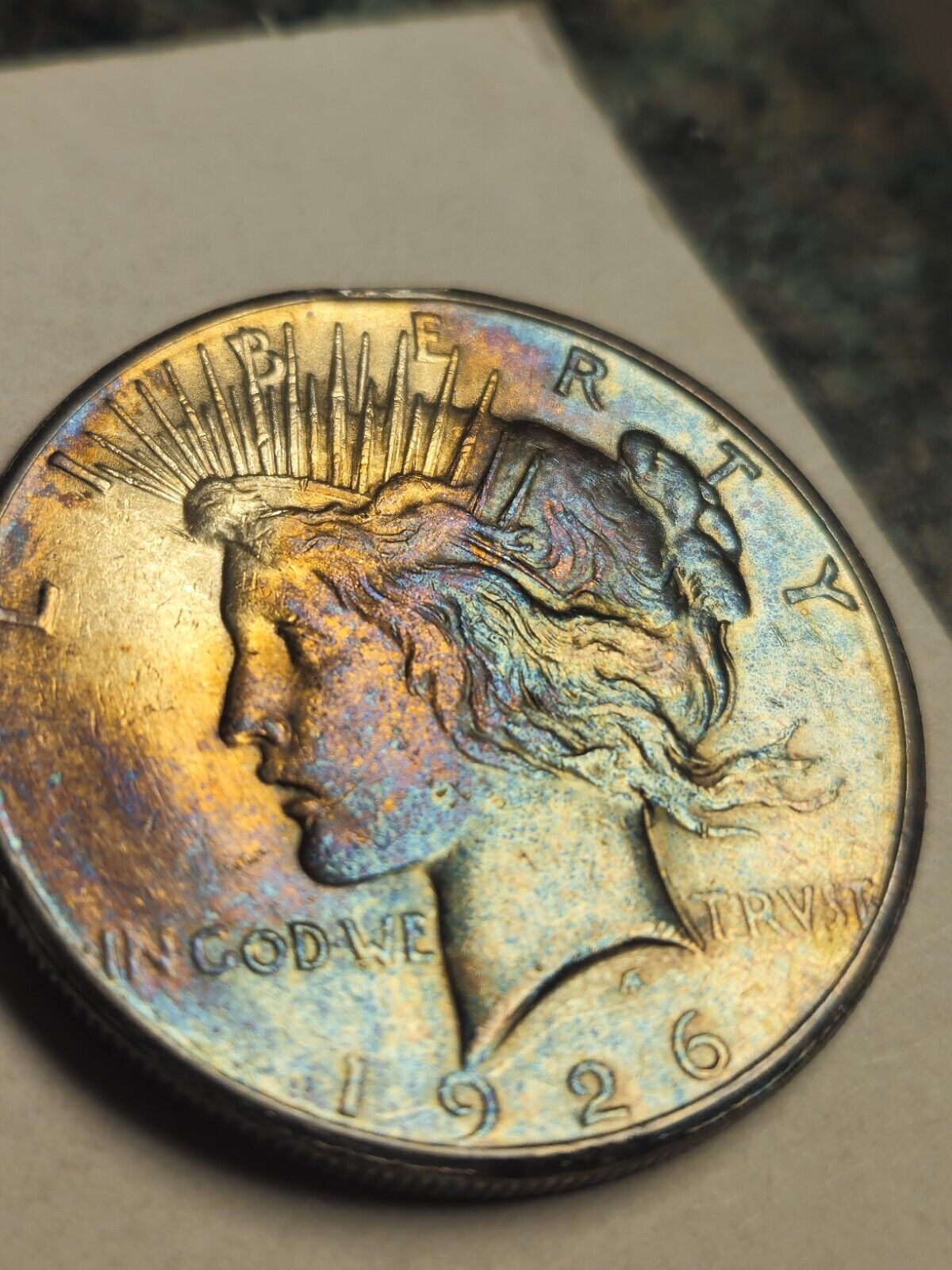 1926 S Peace Dollar Monster Toned