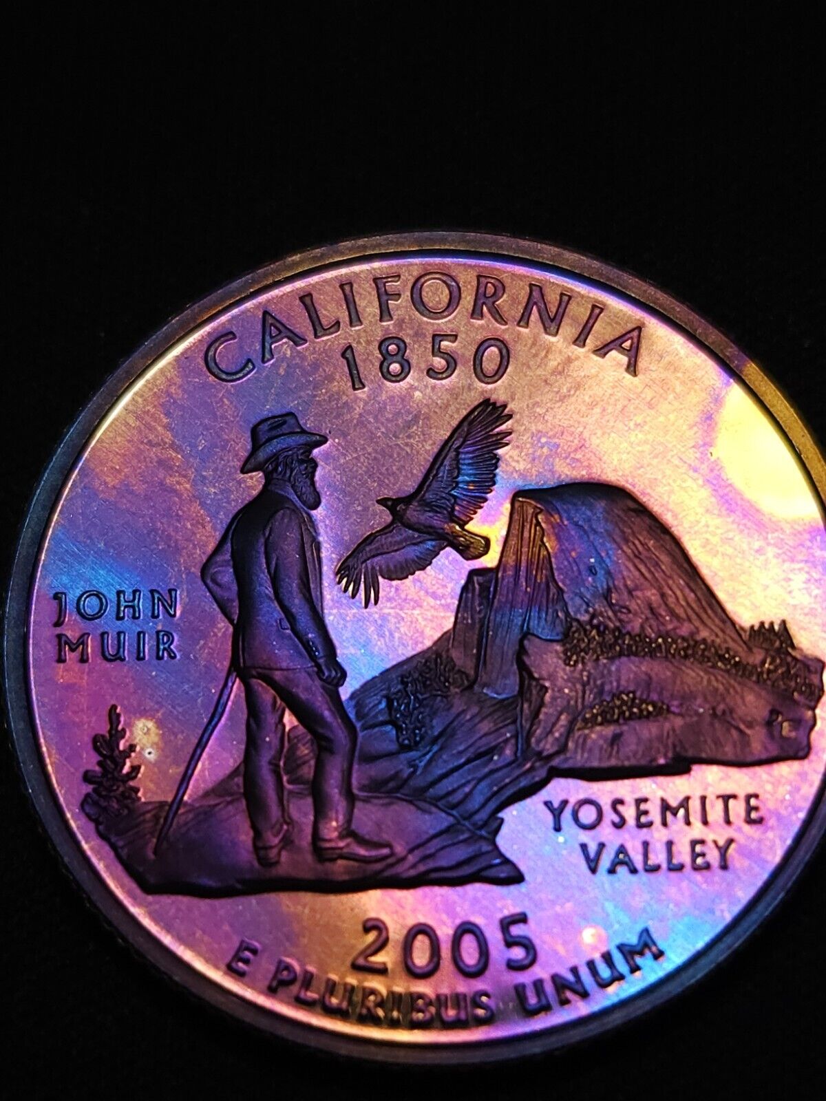 2005 S California Proof Quarte Bu Rainbow Toned