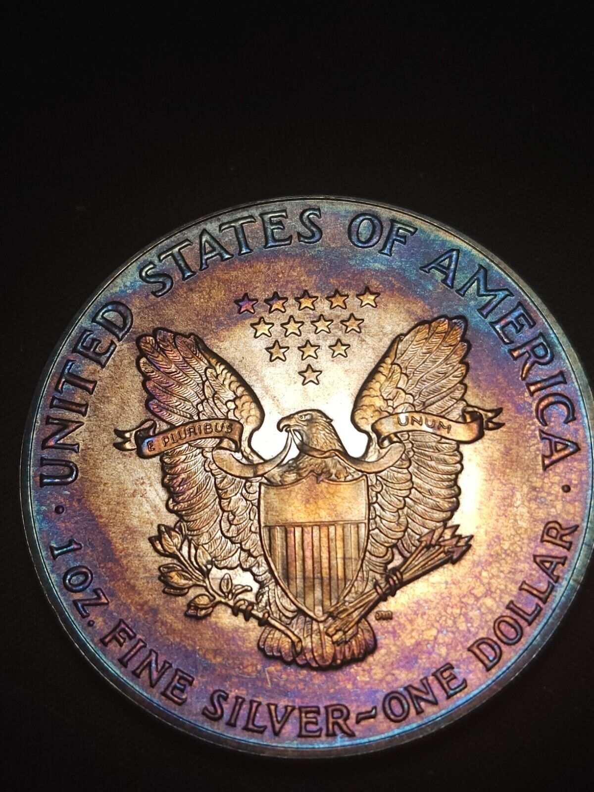 1986 American Silver Eagle Bu Monster Toned