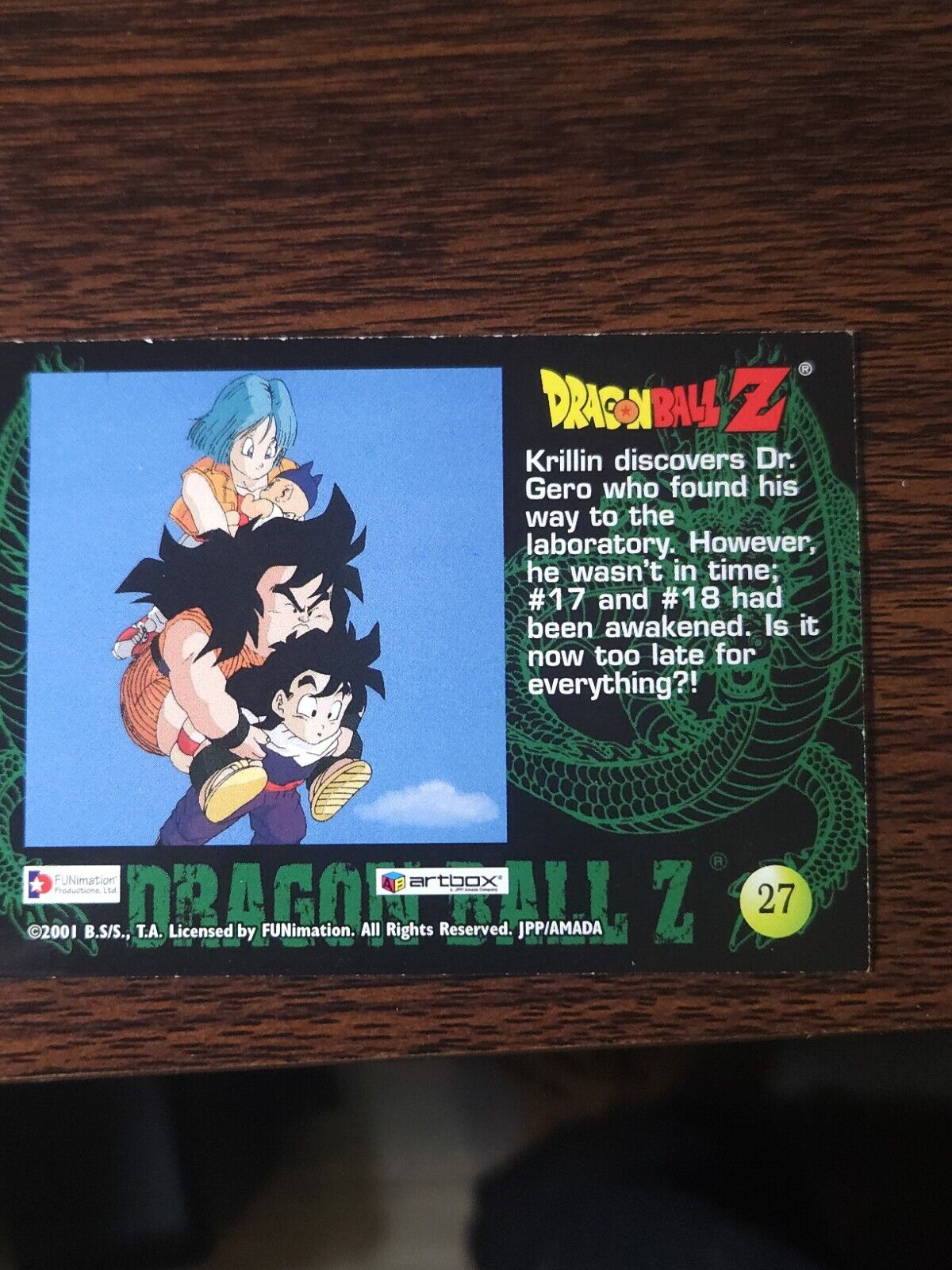 Dragonball Z Artbox Card #27 Errors & Oddities