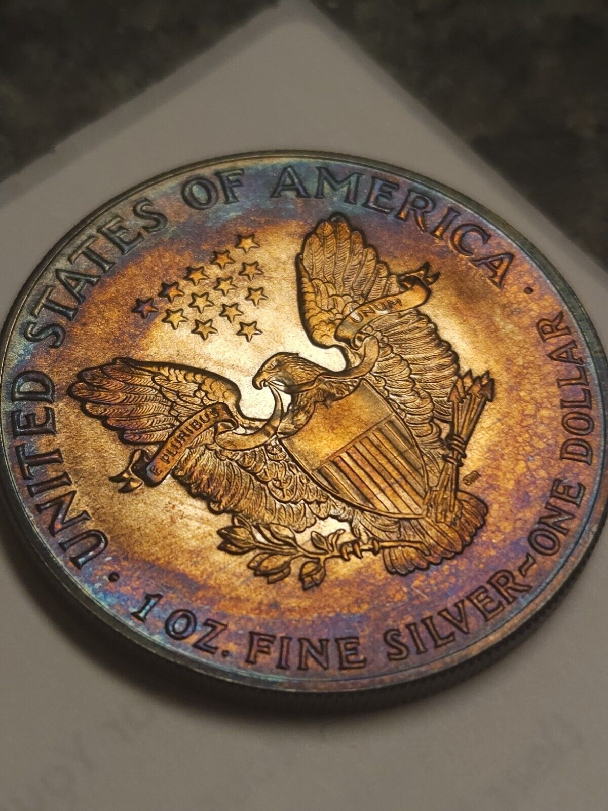 1986 American Silver Eagle Bu Monster Toned