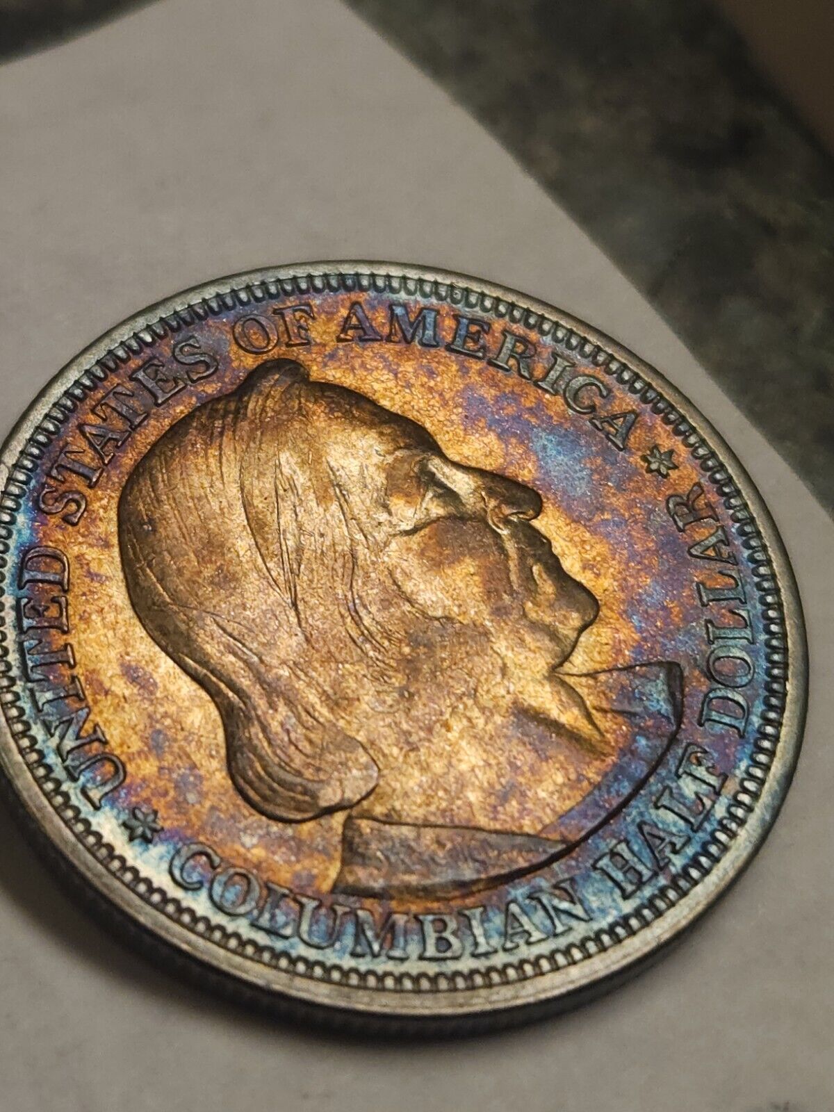 1893 Columbian Exposition Half Bu Monster Toned